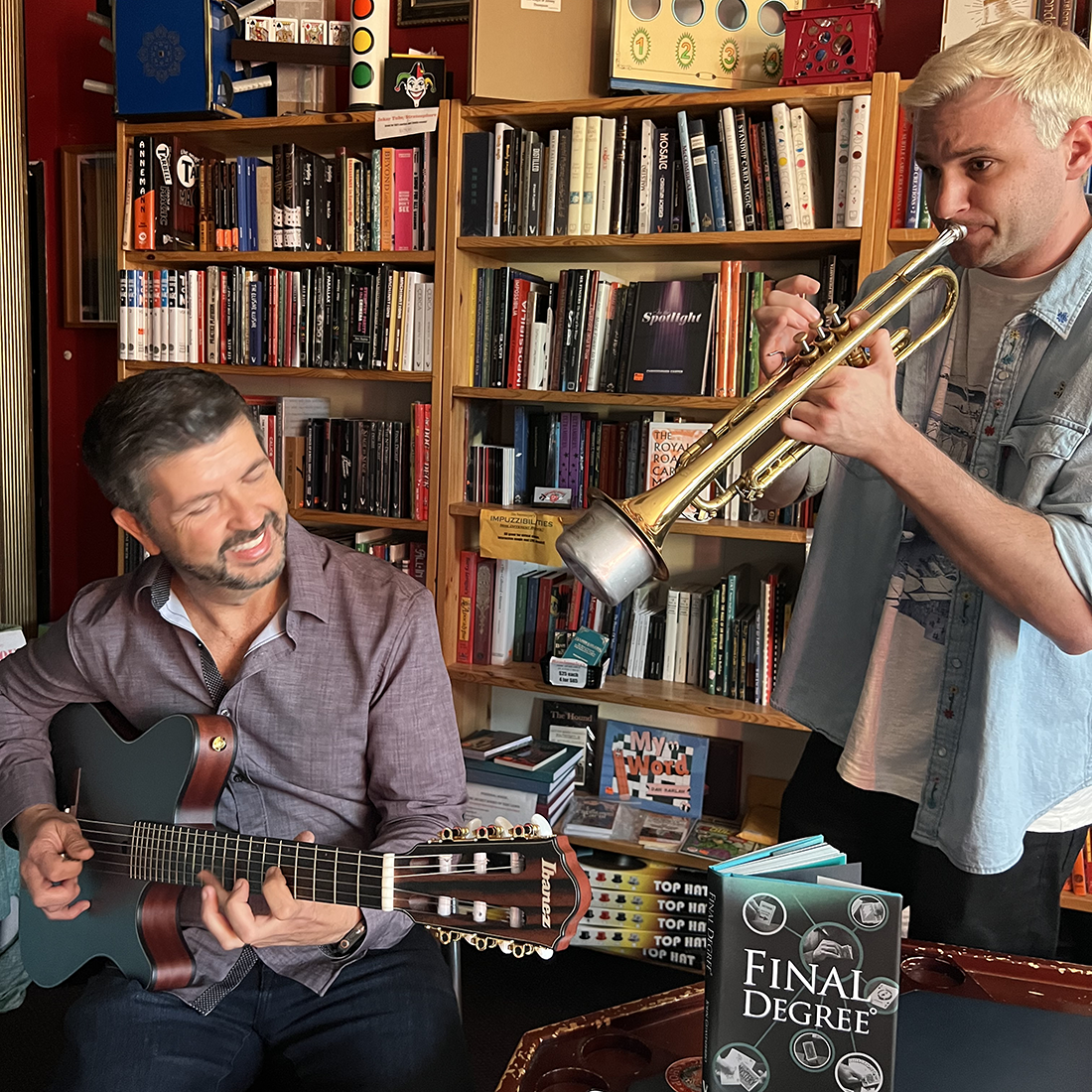 John Juastaferro and Ariel Shrum in jam session.