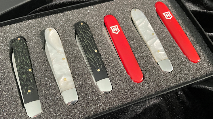 Close Up of David Regal's Color Changing Knives Deluxe Set
