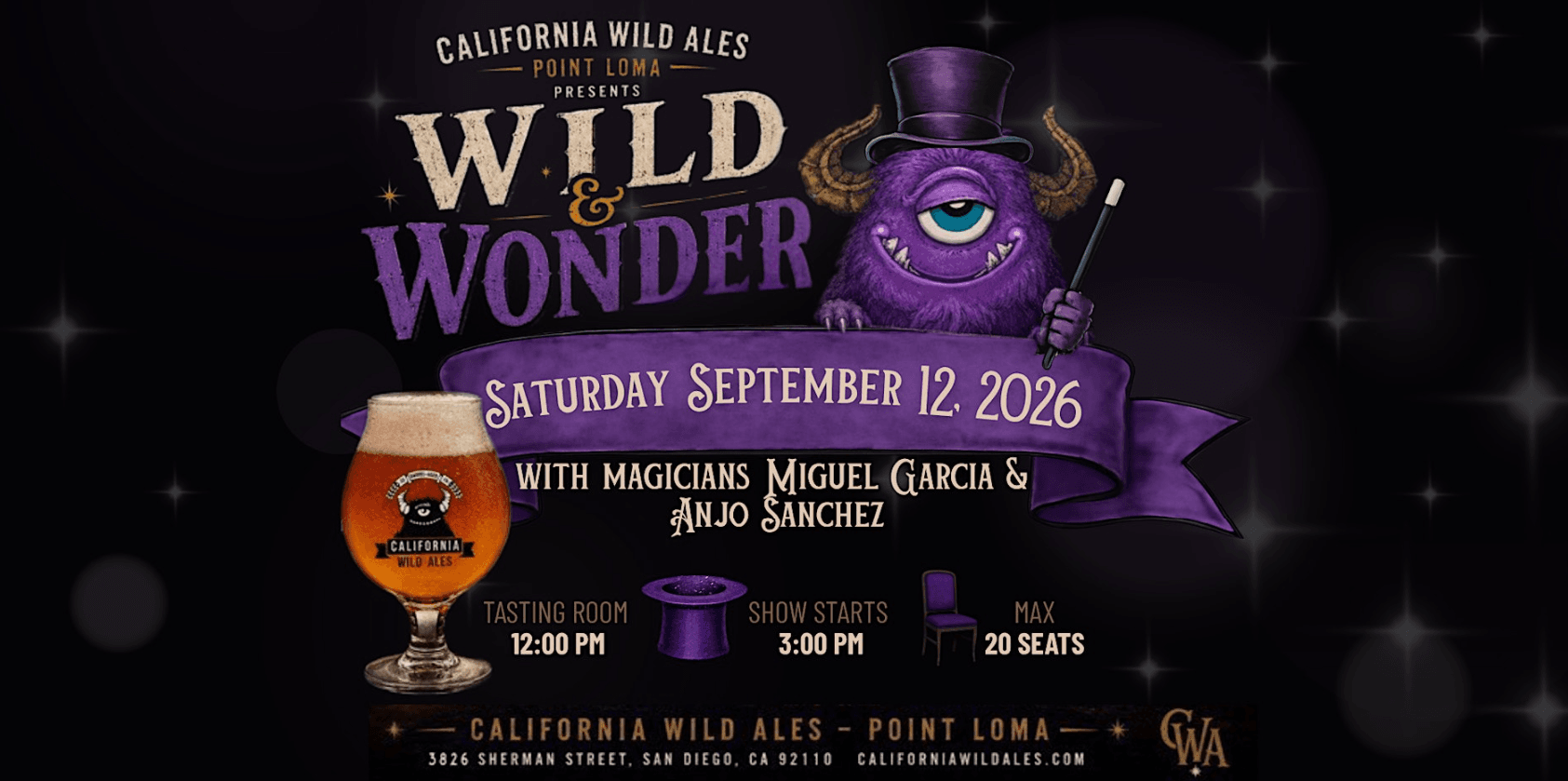 Wild & Wonder – A Live Magic Show at California Wild Ales Point Loma