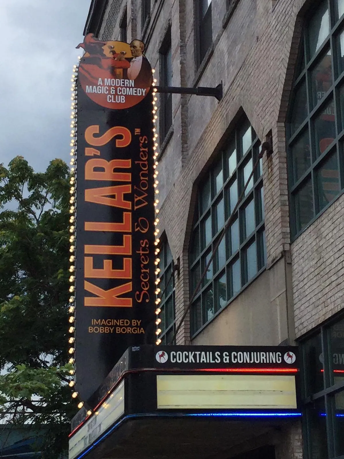 Kellar's marquee sign in Erie
